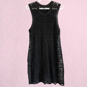 NWT Theory Nirlee black crochet dress